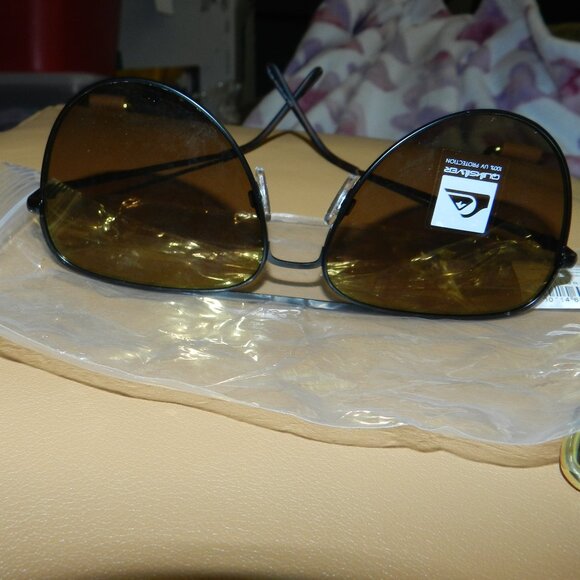 QUIKSILVER Aviator🕶Sunglasses Sun Amber Lens Aviator QS4000OP 009🆕📦⌚🏃💨⚡🚚 - Picture 5 of 15